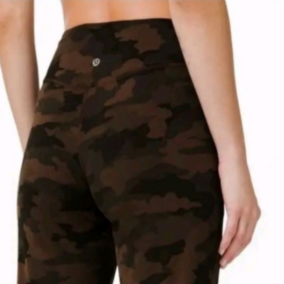 lululemon athletica Pants - Lululemon Align Cropped Jogger. Heritage 365 Camo Brown Earth Multi. Size 10.